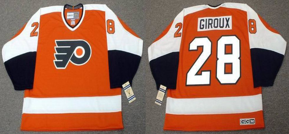 2019 Men Philadelphia Flyers #28 Giroux Orange CCM NHL jerseys